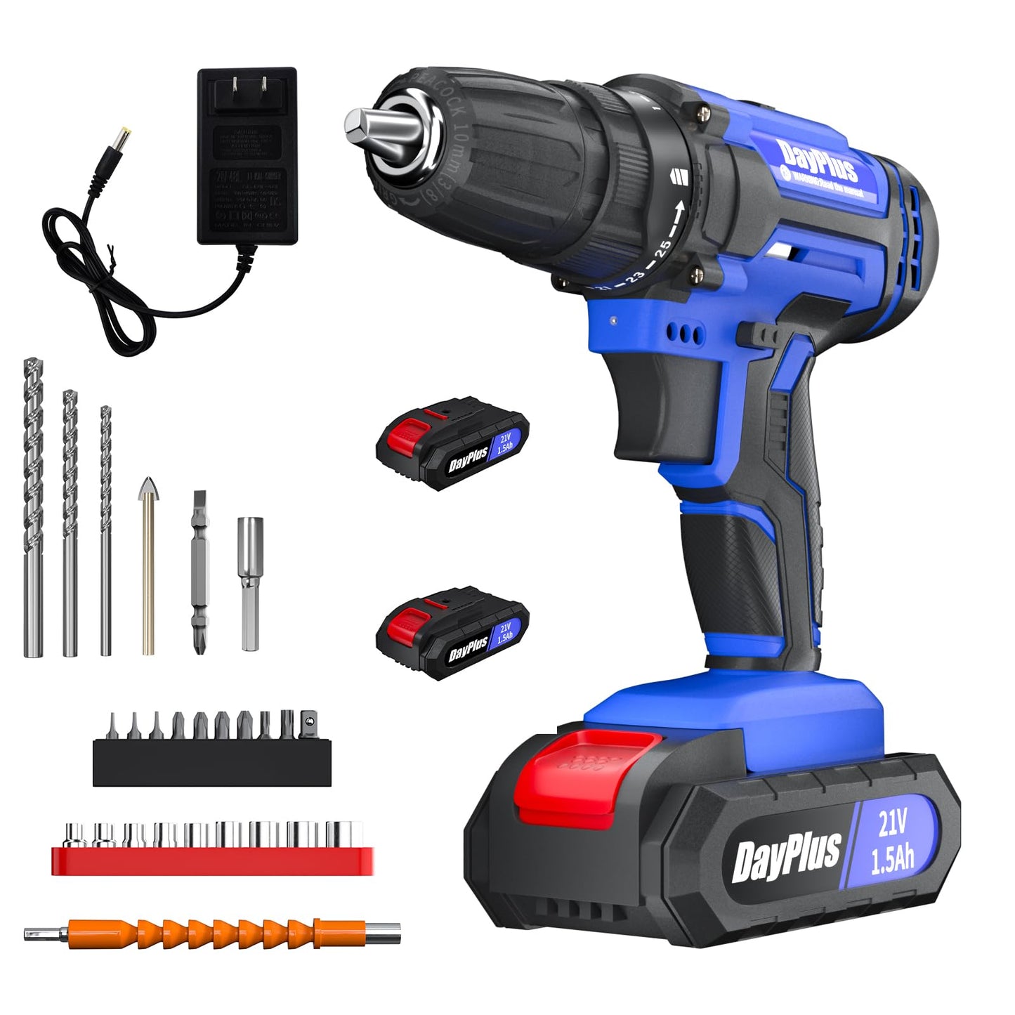 Taladro Inalámbrico 48V Max – Kit con 2 Baterías y Accesorios